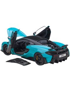 Mclaren 600LT Fistral Blue and Carbon 1/18 Model Car by Autoart