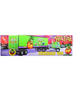 Skill 3 Model Kit Fruehauf FB Beaded Panel Van Trailer "Rat Fink" 1/25 Scale Model by AMT