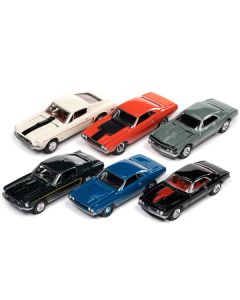 Johnny Lightning Collector's Tin 2021 Set of 6 Cars Release 3 Limited Edition of 7140 pieces Worldwide 1/64 Diecast Model Cars by Johnny Lightning