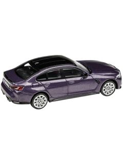 2020 BMW M3 G80 Twilight Purple Metallic with Black top 1/64 Diecast Model Car by Paragon