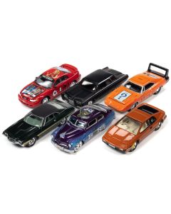 Pop Culture 2022 Set of 6 Cars Release 1 1/64 Diecast Model Cars by Johnny Lightning