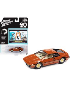 1980 Lotus Turbo Esprit S3 Orange Metallic with Stripes James Bond 007 "For Your Eyes Only" (1981) Movie "Pop Culture" 2022 Release 1 1/64 Diecast Model Car by Johnny Lightning