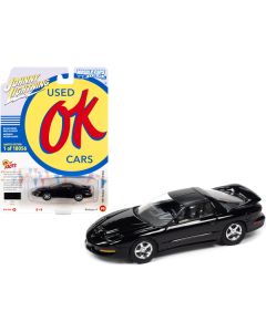 1997 Pontiac Firebird T/A Trans Am WS6 Black with Matt Black Top "OK Used Cars" Series Limited Edition to 18056 pieces Worldwide 1/64 Diecast Model Car by Johnny Lightning