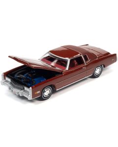 1975 Cadillac Eldorado Firethorn Red Metallic with Rear Section of Roof Matt Dark Red "Luxury Cruisers" Limited Edition to 14910 pieces Worldwide 1/64 Diecast Model Car by Auto World