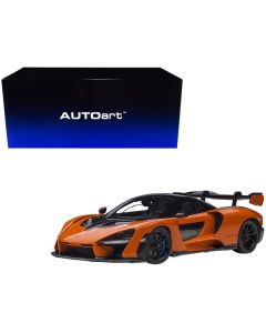 Mclaren Senna Trophy Mira Orange and Black with Carbon Accents 1/18 Model Car by Autoart