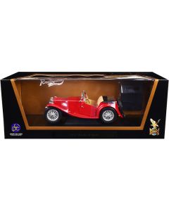 1947 MG TC Midget Red 1/18 Diecast Model Car by Road Signature