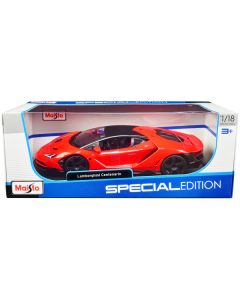 Lamborghini Centenario Orange with Matt Black Top "Special Edition" 1/18 Diecast Model Car by Maisto