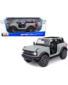 2021 Ford Bronco Badlands Light Gray "Special Edition" 1/18 Diecast Model Car by Maisto