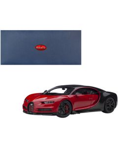 2019 Bugatti Chiron Sport Italian Red and Carbon Black 1/18 Model Car by Autoart