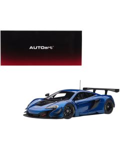 Mclaren 650S GT3 Azure Blue with Black Accents 1/18 Model Car by Autoart