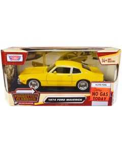 1974 Ford Maverick Yellow "Forgotten Classics" Series 1/24 Diecast Model Car by Motormax