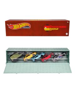 2022 "Deutschland Design" 5 piece Set with Container "Car Culture" Series Diecast Model Cars by Hot Wheels