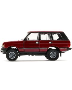 Land Rover Range Rover Classic LSE RHD (Right Hand Drive) Red with Sunroof with Extra Wheels 1/64 Diecast Model Car by BM Creations