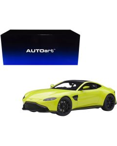 2019 Aston Martin Vantage RHD (Right Hand Drive) Lime Essence Green with Carbon Top 1/18 Model Car by Autoart