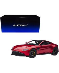 2019 Aston Martin Vantage RHD (Right Hand Drive) Hyper Red Metallic with Carbon Top 1/18 Model Car by Autoart