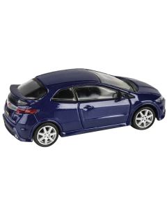 2007 Honda Civic Type R FN2 Sapphire Blue Metallic 1/64 Diecast Model Car by Paragon Models