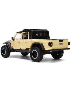 2020 Jeep Gladiator Rubicon Pickup Truck Cream with Roof Rack with Extra Wheels "Just Trucks" Series 1/24 Diecast Model Car by Jada