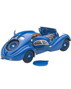 1938 Bugatti Type 57SC Atlantic with Metal Wire-Spoke Wheels Blue 1/43 Diecast Model Car by Autoart