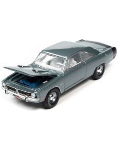 1971 Dodge Dart Swinger 340 Special Light Gunmetal Gray Metallic with Black Tail Stripe "Vintage Muscle" Limited Edition 1/64 Diecast Model Car by Auto World