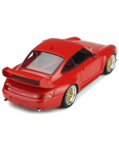 1996 Porsche 911 (993) 3.8 RSR Guards Red with Gold Wheels 1/18 Model Car by GT Spirit