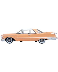 1959 Chrysler Imperial Crown 2 Door Hardtop Persian Pink with White Top 1/87 (HO) Scale Diecast Model Car by Oxford Diecast