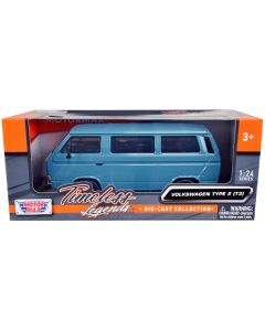 Volkswagen Type 2 (T3) Van Blue "Timeless Legends" Series 1/24 Diecast Model Car by Motormax