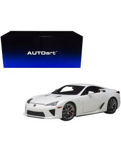 Lexus LFA Whitest White with Red and Black Interior 1/18 Model Car by Autoart