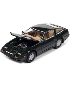 1984 Nissan 300ZX Dark Green with Black Stripes "Classic Gold Collection" Series Limited Edition to 12480 pieces Worldwide 1/64 Diecast Model Car by Johnny Lightning