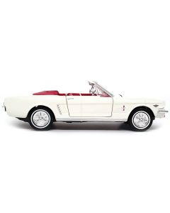 1964 1/2 Ford Mustang Convertible White with Red Interior James Bond 007 "Goldfinger" (1964) Movie "James Bond Collection" Series 1/24 Diecast Model Car by Motormax