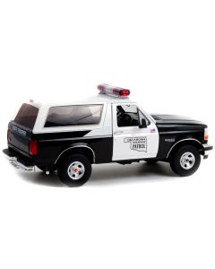 1996 Ford Bronco Police Black and White Oklahoma Highway Patrol "Artisan Collection" 1/18 Diecast Model Car by Greenlight