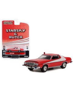 1976 Ford Gran Torino Red with White Stripes (Crashed Version) "Starsky and Hutch" (1975-1979) TV Series Hollywood Special Edition Series 2 1/64 Diecast Model Car by Greenlight