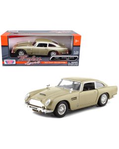 Aston Martin DB5 RHD (Right Hand Drive) Gold Metallic "Timeless Legends" Series 1/24 Diecast Model Car by Motormax