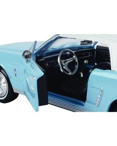 1964 1/2 Ford Mustang Light Blue with White Top James Bond 007 "Thunderball" (1965) Movie "James Bond Collection" Series 1/24 Diecast Model Car by Motormax