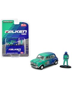 1967 Austin Mini Cooper S 1275 MKI RHD (Right Hand Drive) #22 "Falken Tires" and Driver Figure Limited Edition to 3300 pieces Worldwide 1/64 Diecast Model Car by Greenlight