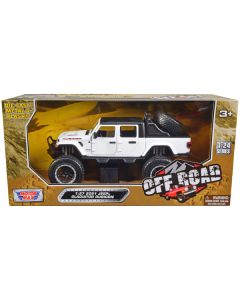 2021 Jeep Gladiator Rubicon Off-Road Pickup Truck White with Black Top "Off Road" Series 1/27 Diecast Model Car by Motormax