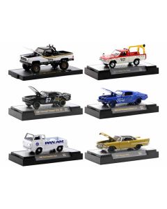 "Auto Meets" Set of 6 Cars IN DISPLAY CASES Release 64 Limited Edition to 9600 pieces Worldwide 1/64 Diecast Model Cars by M2 Machines