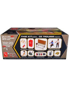 Skill 2 Model Kit Garage Accessory Set #2 with 2 Figures "Tip Top Shop" 1/25 Scale Model by AMT