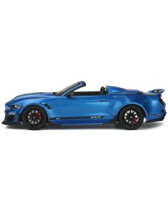 2022 Shelby Super Snake Speedster Convertible Blue Metallic with Black Stripes 1/18 Model Car by GT Spirit