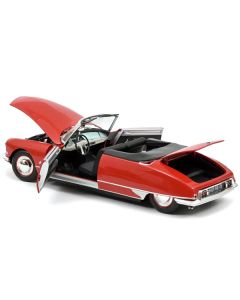 1961 Citroen DS 19 Cabriolet Corail Red 1/18 Diecast Model Car by Norev