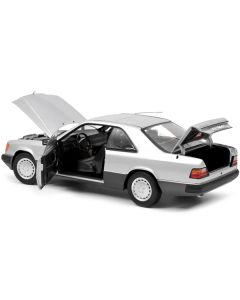 1990 Mercedes-Benz 300 CE-24 Coupe Silver Metallic and Black 1/18 Diecast Model Car by Norev