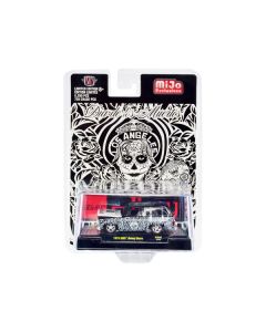 1973 GMC Jimmy Sierra Black with Graphics "Dia De Los Muertos - Los Angeles" (Day of the Dead) Limited Edition to 8250 pieces Worldwide 1/64 Diecast Model Car by M2 Machines