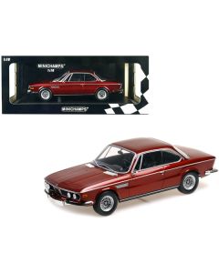 1971 BMW 3.0 CSi Red Metallic Limited Edition to 504 pieces Worldwide 1/18 Diecast Model Car by Minichamps