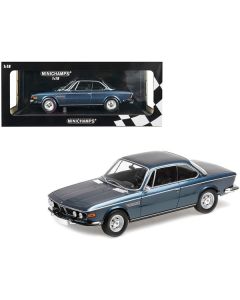 1968 BMW 2800 CS Blue Metallic Limited Edition to 600 pieces Worldwide 1/18 Diecast Model Car by Minichamps