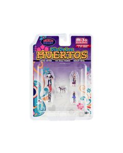 "Dia de los Muertos" 5 piece Diecast Set (2 Adults 2 Children 1 Dog Figures) Limited Edition to 3600 pieces Worldwide for 1/64 Scale Models by American Diorama