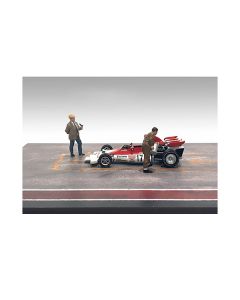 "Race Day" Two Diecast Figures Set 4 for 1/43 Scale Models by American Diorama