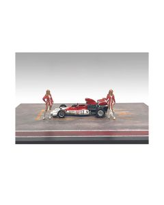 "Race Day" Two Diecast Figures Set 6 for 1/43 Scale Models by American Diorama