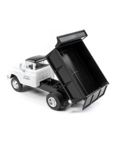 1955 Chevrolet Dump Truck White with Black Top "City of Stinnet Public Works" 1/87 (HO) Scale Model by Classic Metal Works