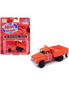 1955 Chevrolet Dump Truck Orange "Macomb County Road Department" 1/87 (HO) Scale Model by Classic Metal Works