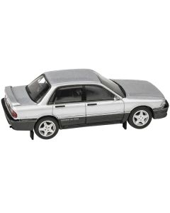 1988 Mitsubishi Galant VR-4 Grace Silver Metallic and Chateau Silver 1/64 Diecast Model Car by Paragon Models