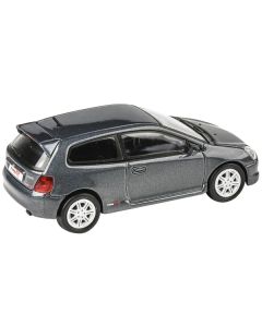 2001 Honda Civic Type R EP3 Cosmic Gray Metallic 1/64 Diecast Model Car by Paragon Models